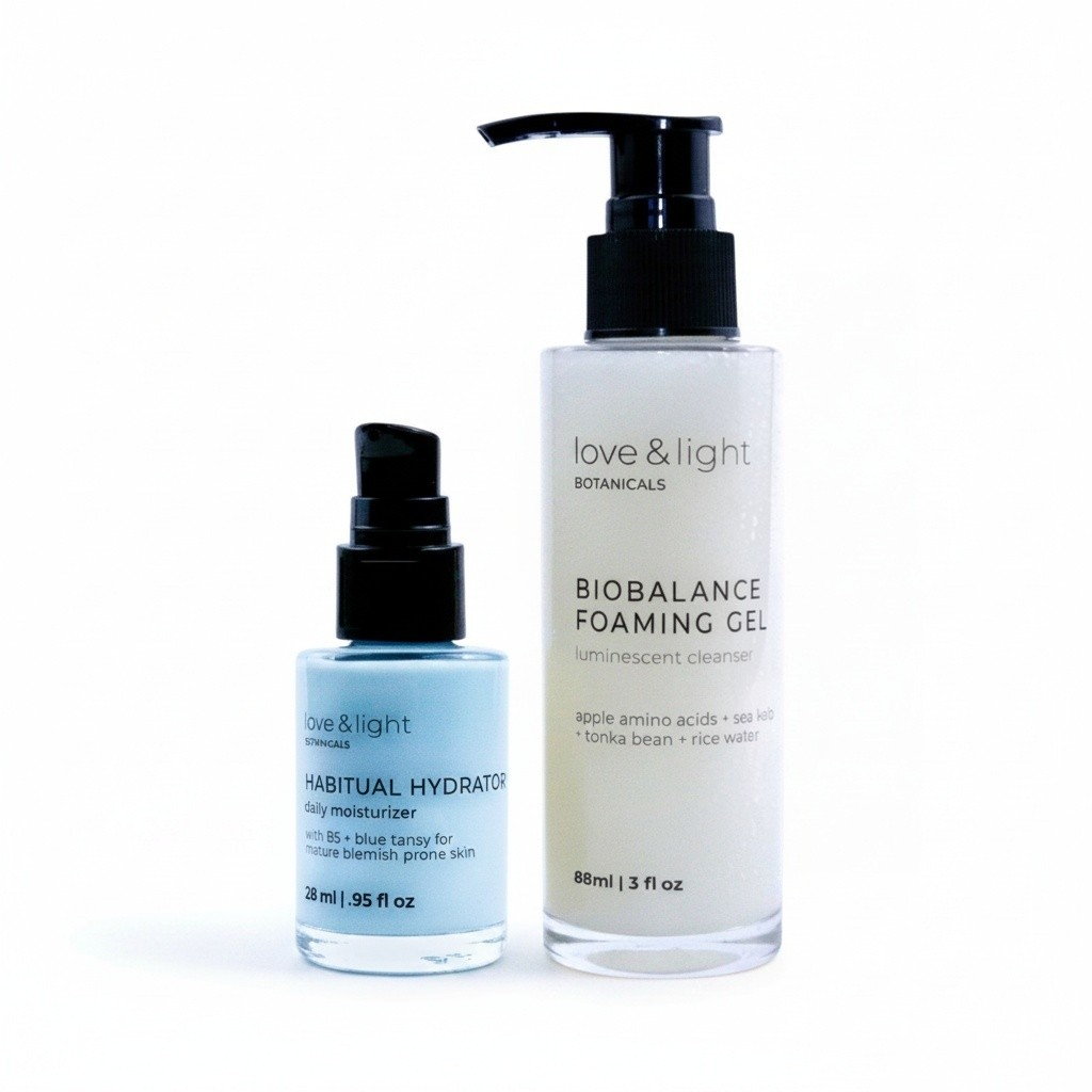 Basics cleanse + moisturize kit with Biobalance + Habitual hydrator