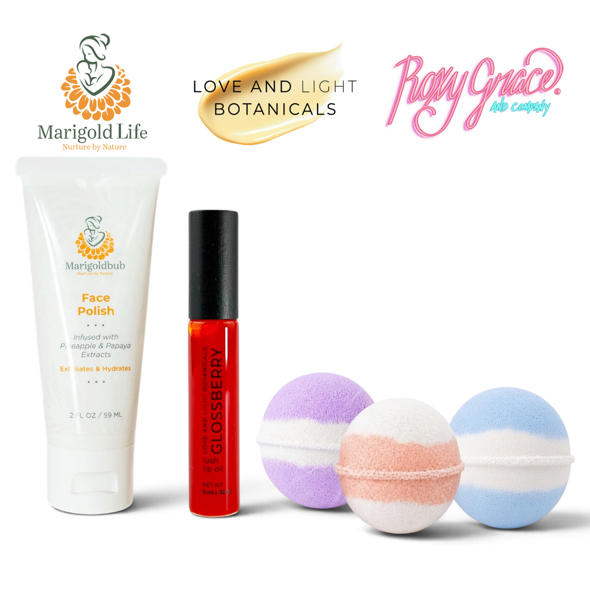 Glow + unwind holiday gift set